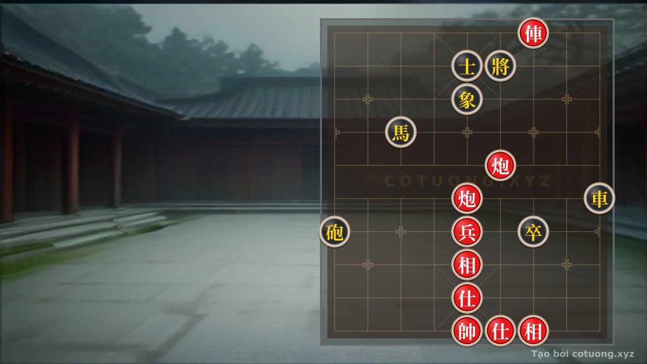 Thế cờ: Xiangqi Super Difficult: Red Chariot at 3-10 Attacks Black Advisor at 5-9 — Cờ Tướng Online