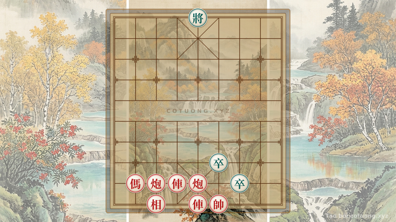 Thế cờ: Xiangqi Master's Secret: Red's 5-Move Checkmate Against Black's General — Cờ Tướng Online