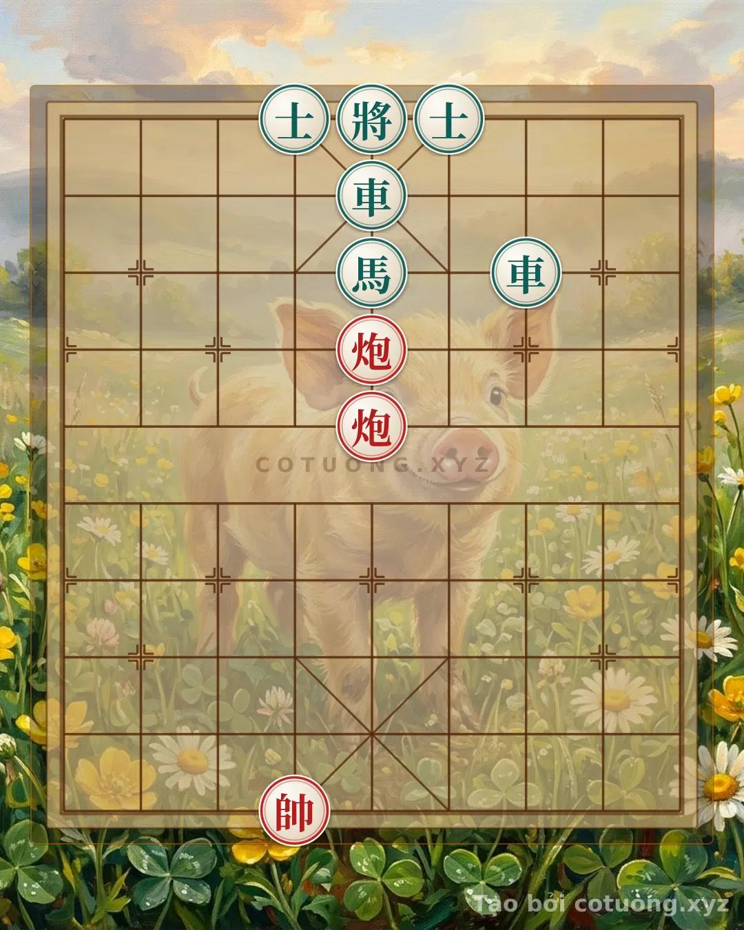 Challenge: Xiangqi (Chinese Chess) Analysis: Red's Strategy Wins Against Black in the Double Horse Face-to-Face Formation - Can you solve it?