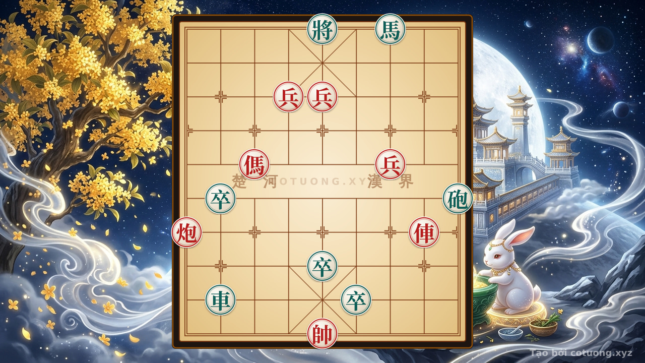 Thế cờ: Godspeed Checkmate: The Art of Rook Cannon Horse with 3 Pawns to Defeat the Black General in 3 Moves — Cờ Tướng Online