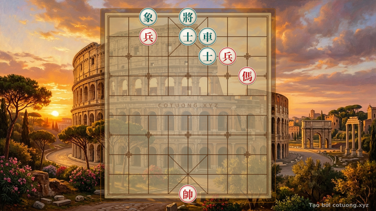 Thế cờ: Xiangqi AI Master: Defeating the Black Chariot with the Scholar's Horse Tactics — Cờ Tướng Online