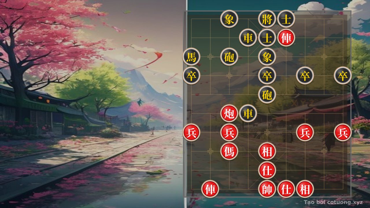 Thế cờ: Xiangqi: Red Chariot Attacks, Black Cannon is Blockaded - Key Tactics — Cờ Tướng Online