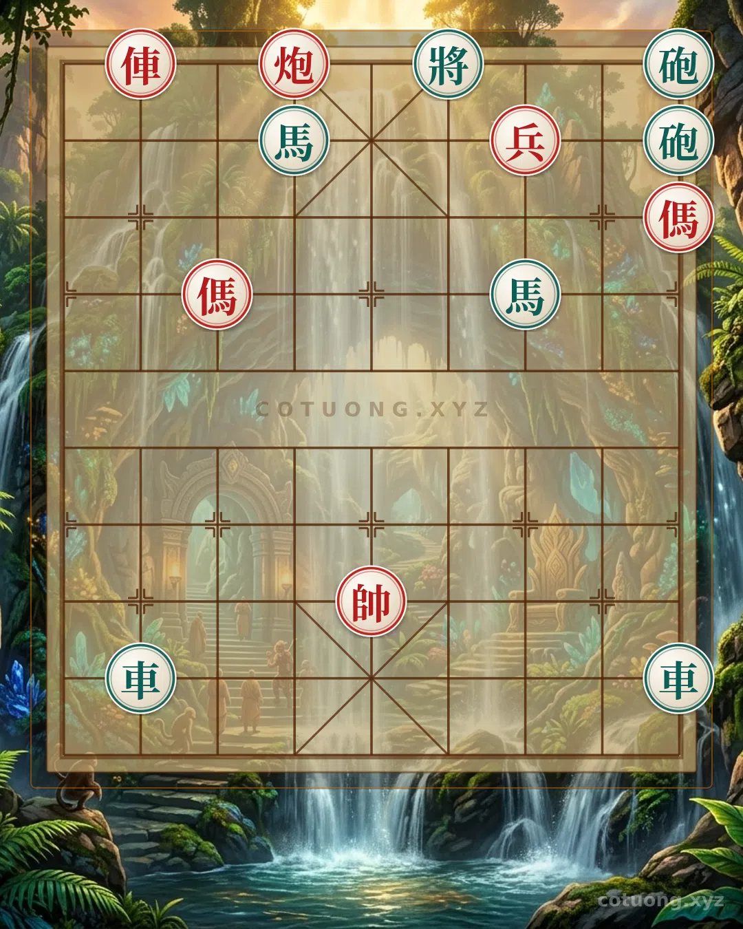 Thế cờ: Red Rook on File 8, Rank 10: The 'Killing with Kindness' Strategy in Xiangqi — Cờ Tướng Online