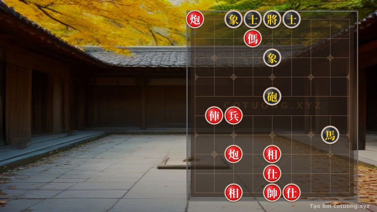 Thế cờ: Red Cannon Hits Black General: Strategy to Defeat Black in 5 Moves — Cờ Tướng Online