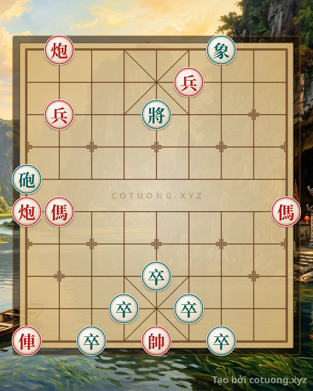 Challenge: Xiangqi: Defensive Counterattack Tactics Against Double Horse - Can you solve it?