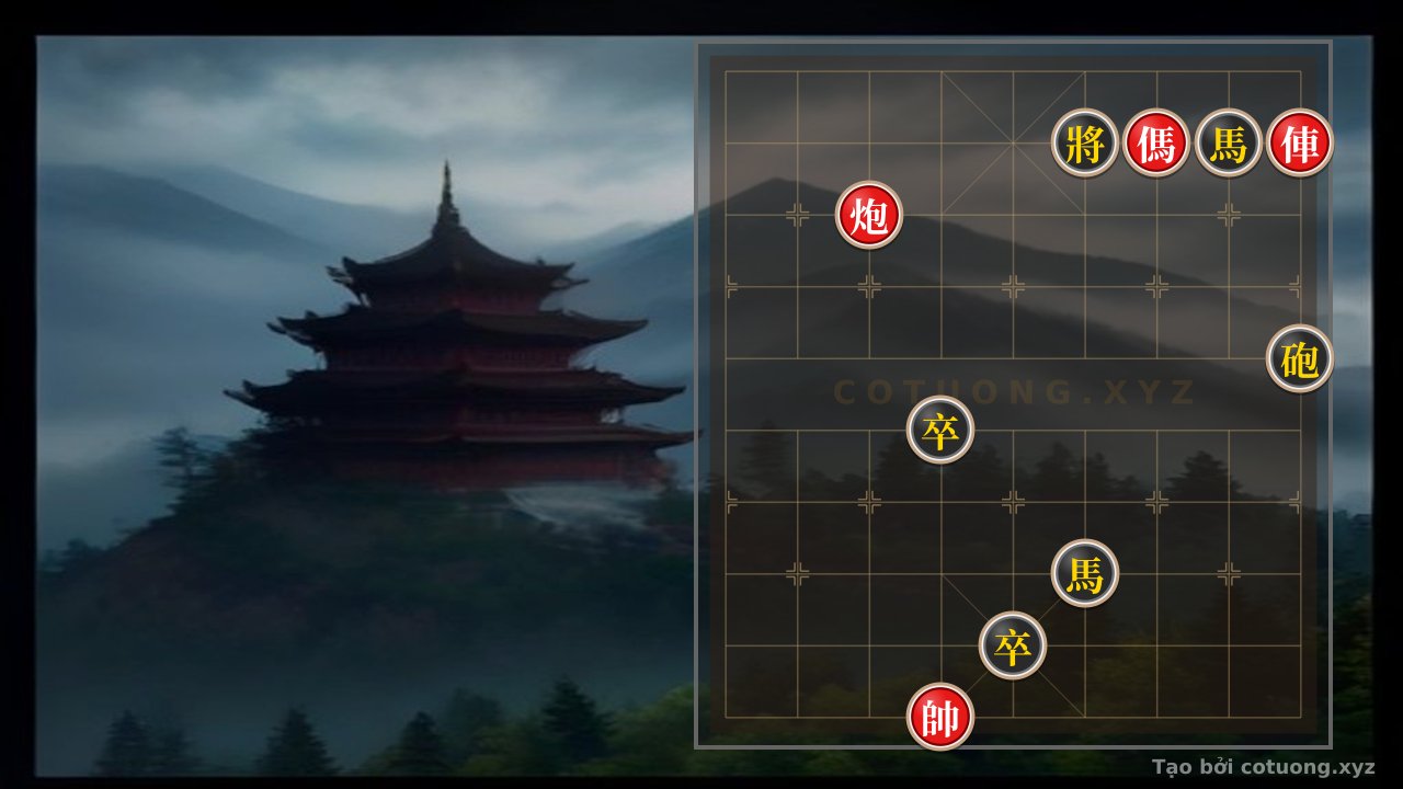 Thế cờ: Song Ma Dao Tai: Red's Strategy Defeats Black's Double Horses in 3 Moves — Cờ Tướng Online