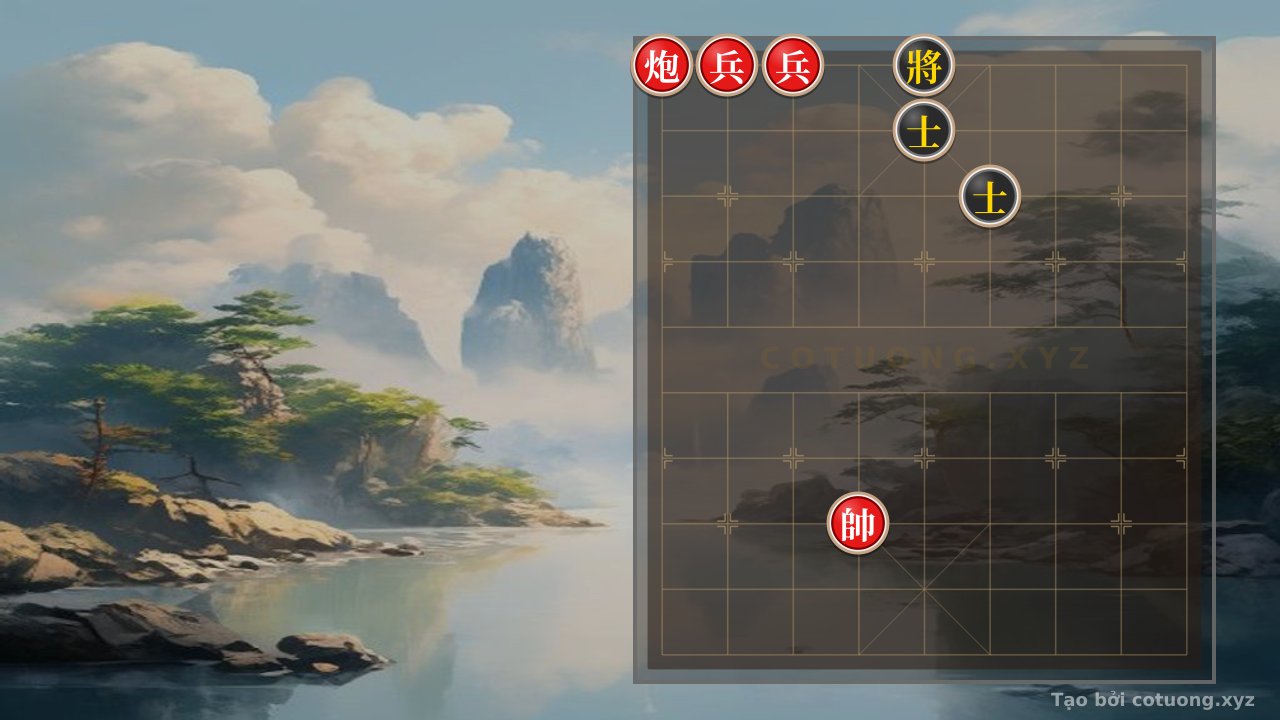 Thế cờ: Red Cannon on File 9, Red Pawns on Files 8-7: Brutal Tactics in the General's Chessboard — Cờ Tướng Online