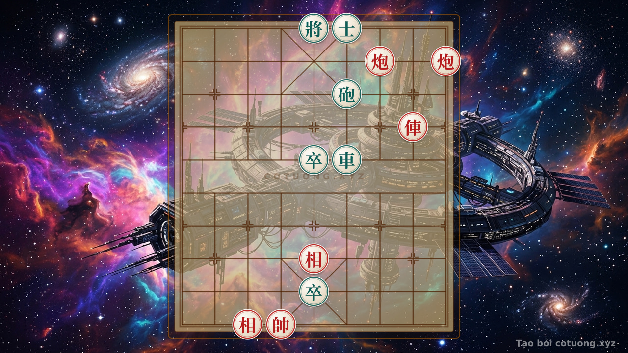Thế cờ: The 'Red Cannon Exposed 3' Trap - The Enemy Hides in the Fifth Rank — Cờ Tướng Online