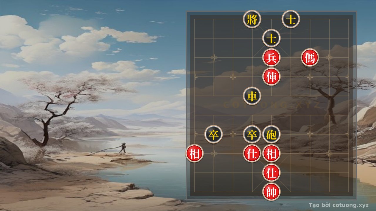 Thế cờ: Red General's Heavy Pressure on the Central File: The Tactical Sudden Strike — Cờ Tướng Online