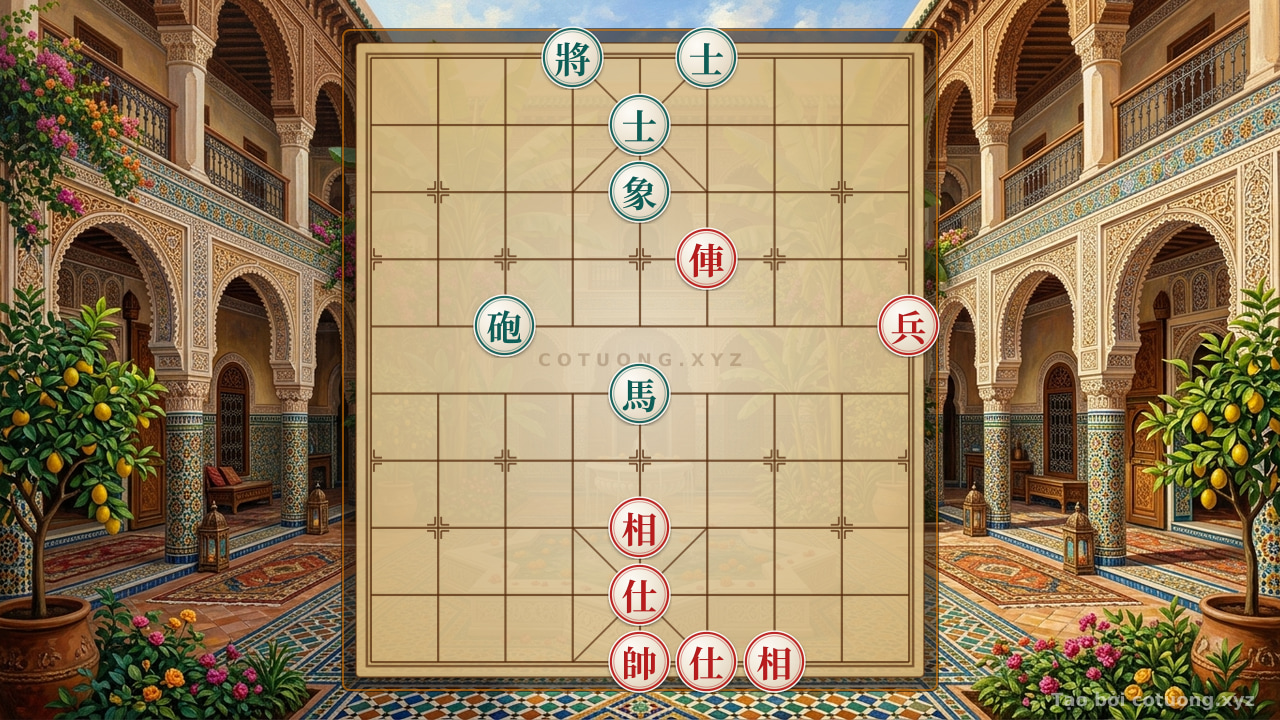 Thế cờ: Red's Xiangqi Formation: The Harmonious Rhythm of the King and Empty Cannon — Cờ Tướng Online