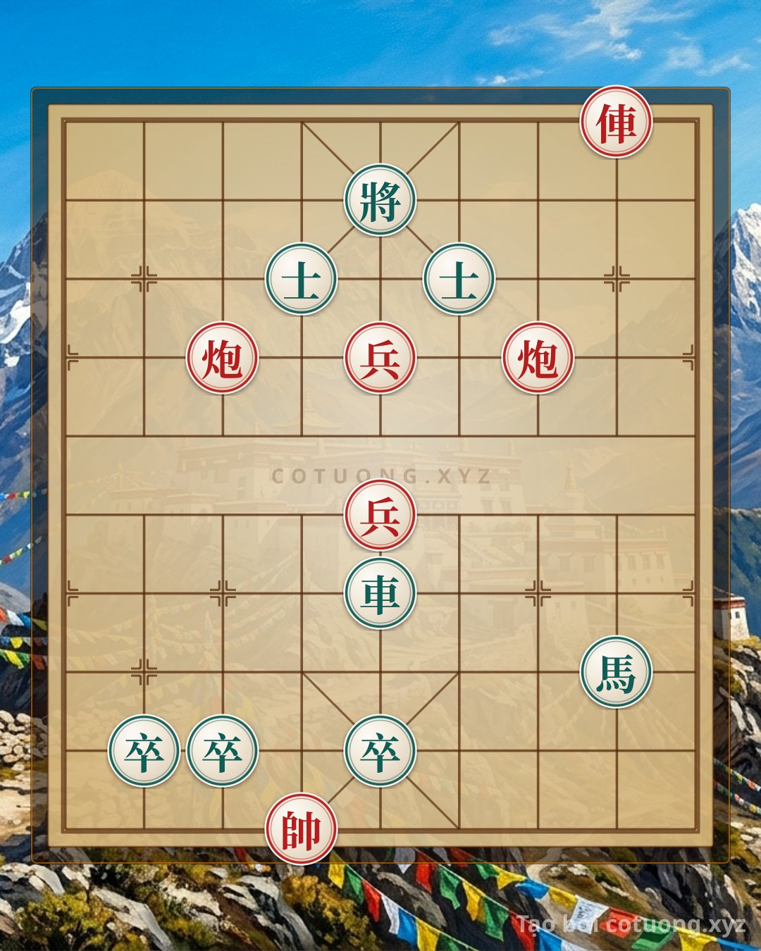 Challenge: Xiangqi: Red Chariot Opens 2 Steps - Sacrifice Strategy for Fire Attack - Can you solve it?