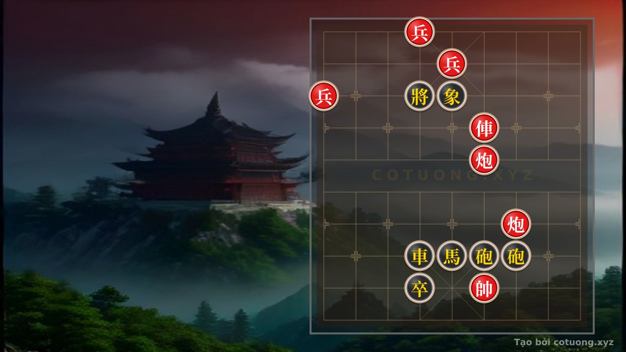 Thế cờ: Xa song pháo khóa chặt trung cung — Cờ Tướng Online
