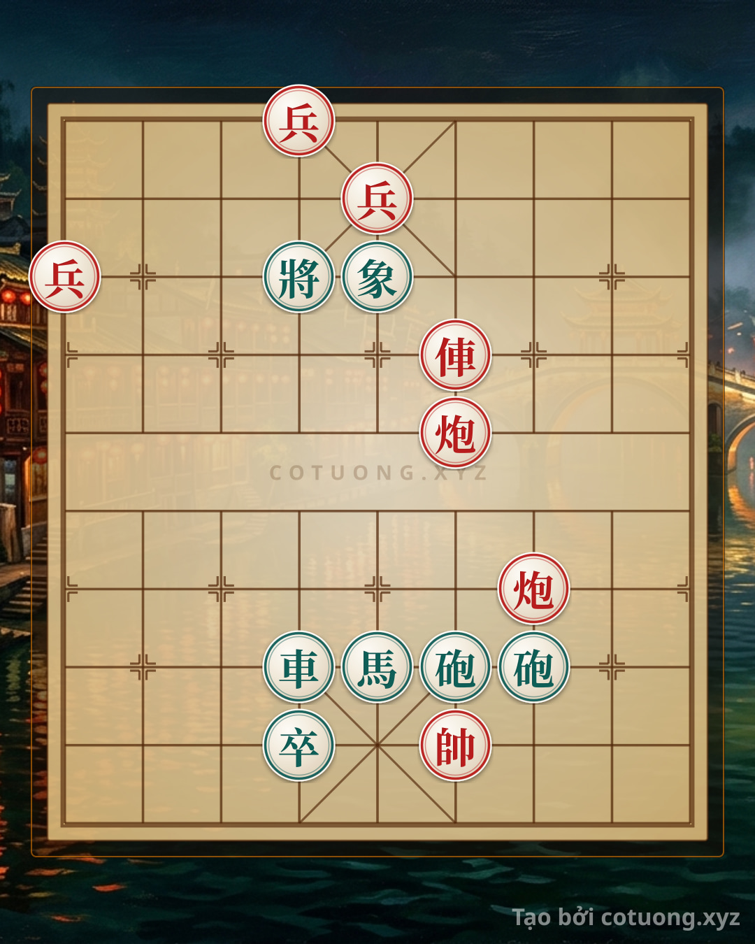 Challenge: Xa song pháo khóa chặt trung cung - Can you solve it?