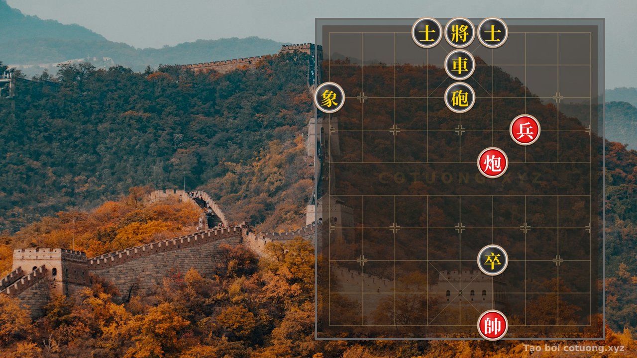 Thế cờ: Classic Checkmate Trick: Red Holds Pawn - Cannon Explodes, Black Rook Stands Tall! (Pikafish Analysis) — Cờ Tướng Online