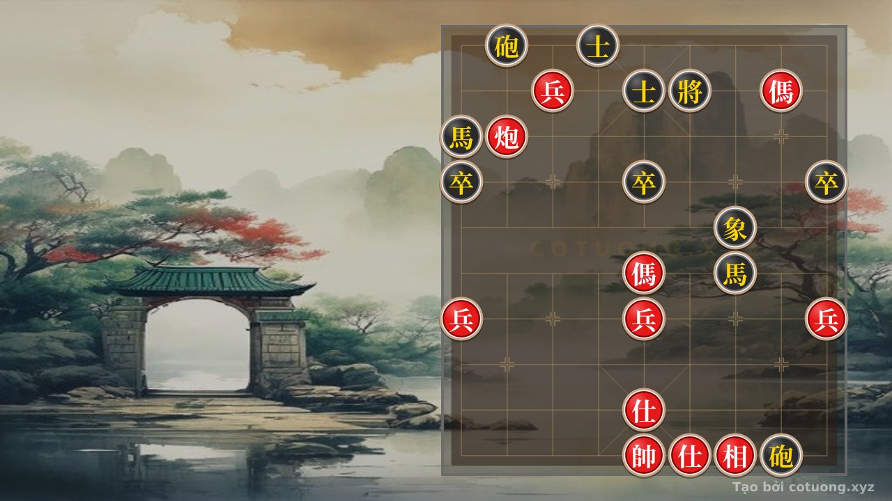 Thế cờ: Endgame Secrets: When the Double Knights' Fork and Rook Cannon Decide the General's Fate — Cờ Tướng Online