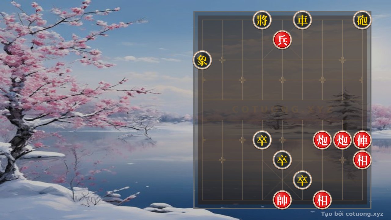 Thế cờ: Xiangqi: Red's Tactical Mastery in the Crucial Battle — Cờ Tướng Online