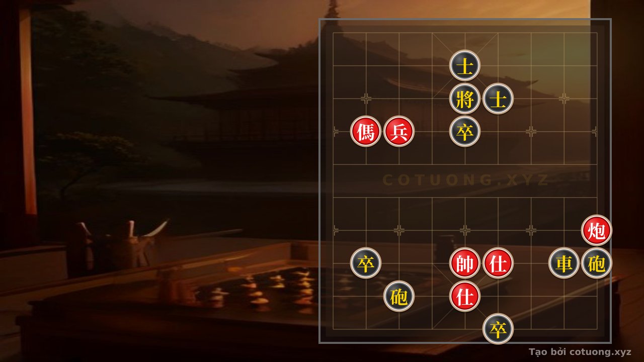 Thế cờ: Xiangqi Endgame: Red Horses' Crushing Attack on Black — Cờ Tướng Online