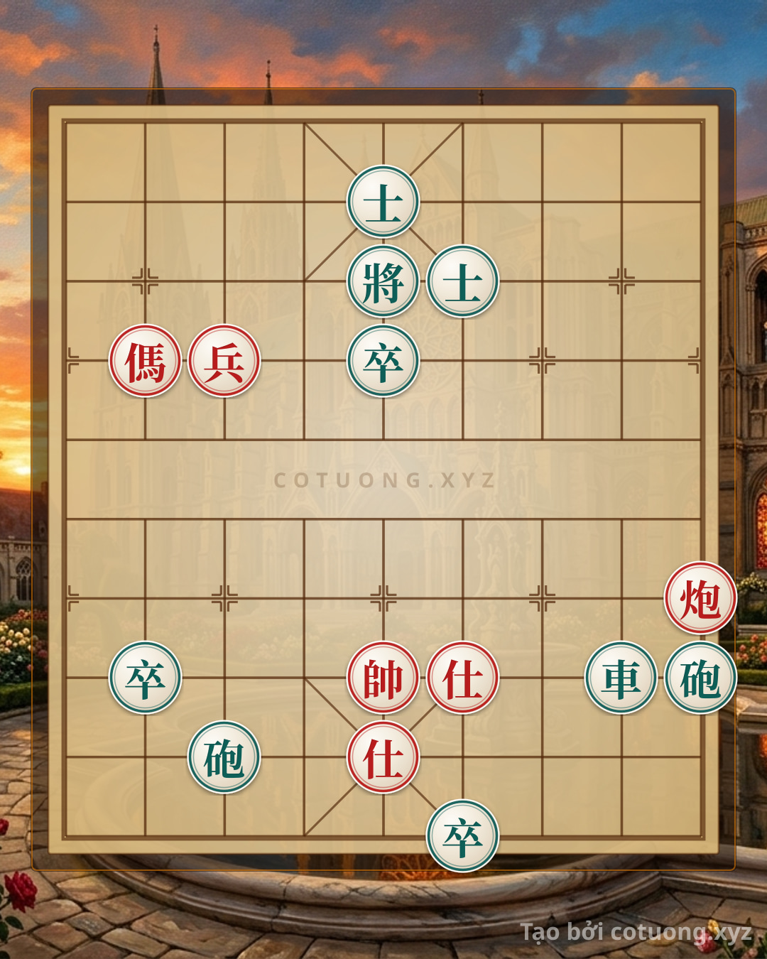 Challenge: Xiangqi Endgame: Red Horses' Crushing Attack on Black - Can you solve it?
