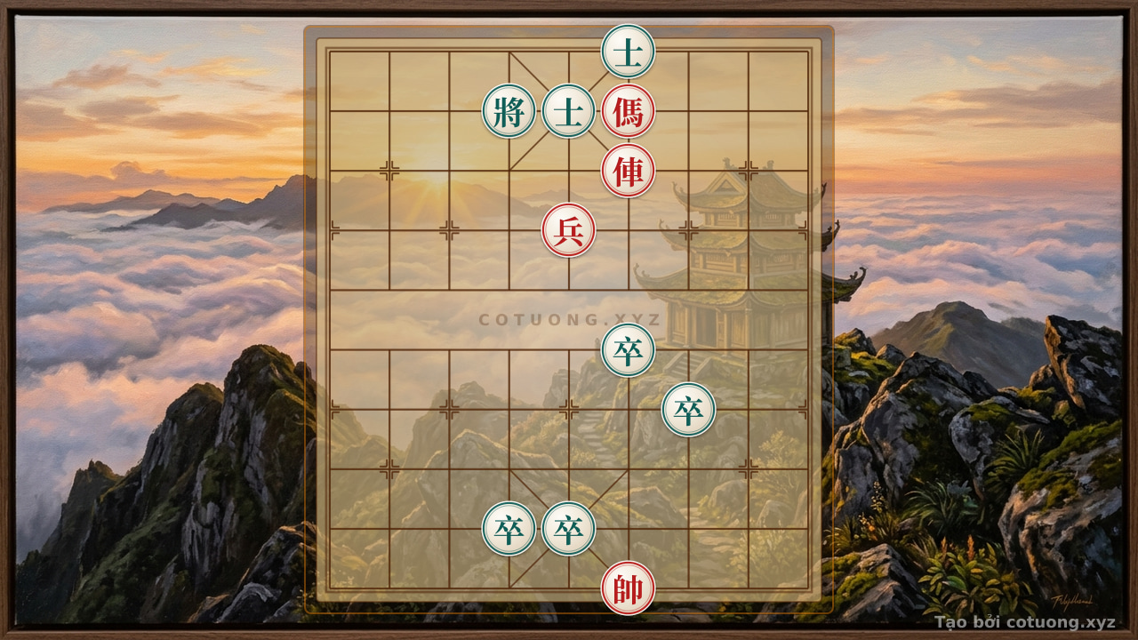 Thế cờ: Xiangqi: Deception Tactics with the Red Chariot on File 4 Rank 8 — Cờ Tướng Online