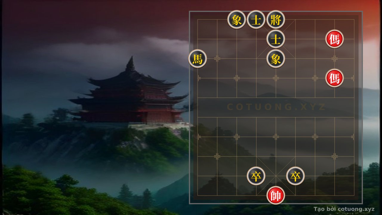 Thế cờ: Xiangqi: Double Horse Attacking Pawns - Tactics for Beginners — Cờ Tướng Online