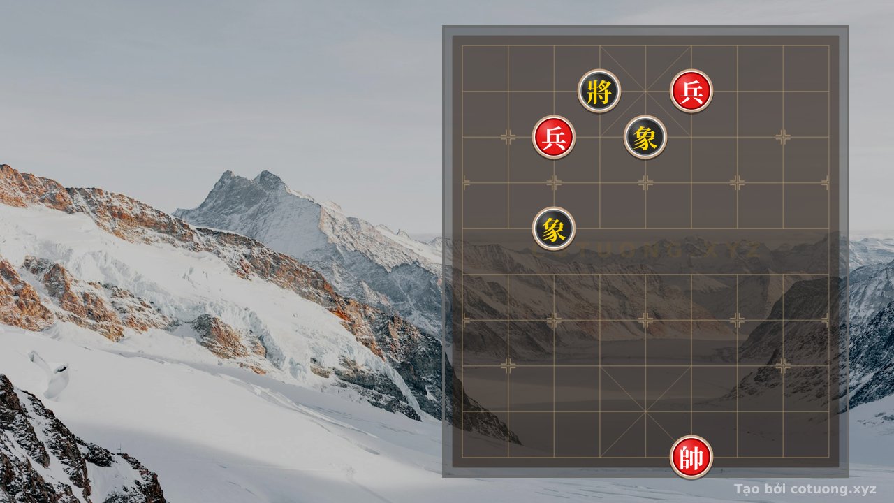 Thế cờ: Xiangqi: Red General Occupies the Central File, Black Bishop Trapped - Tactical Breakthrough — Cờ Tướng Online