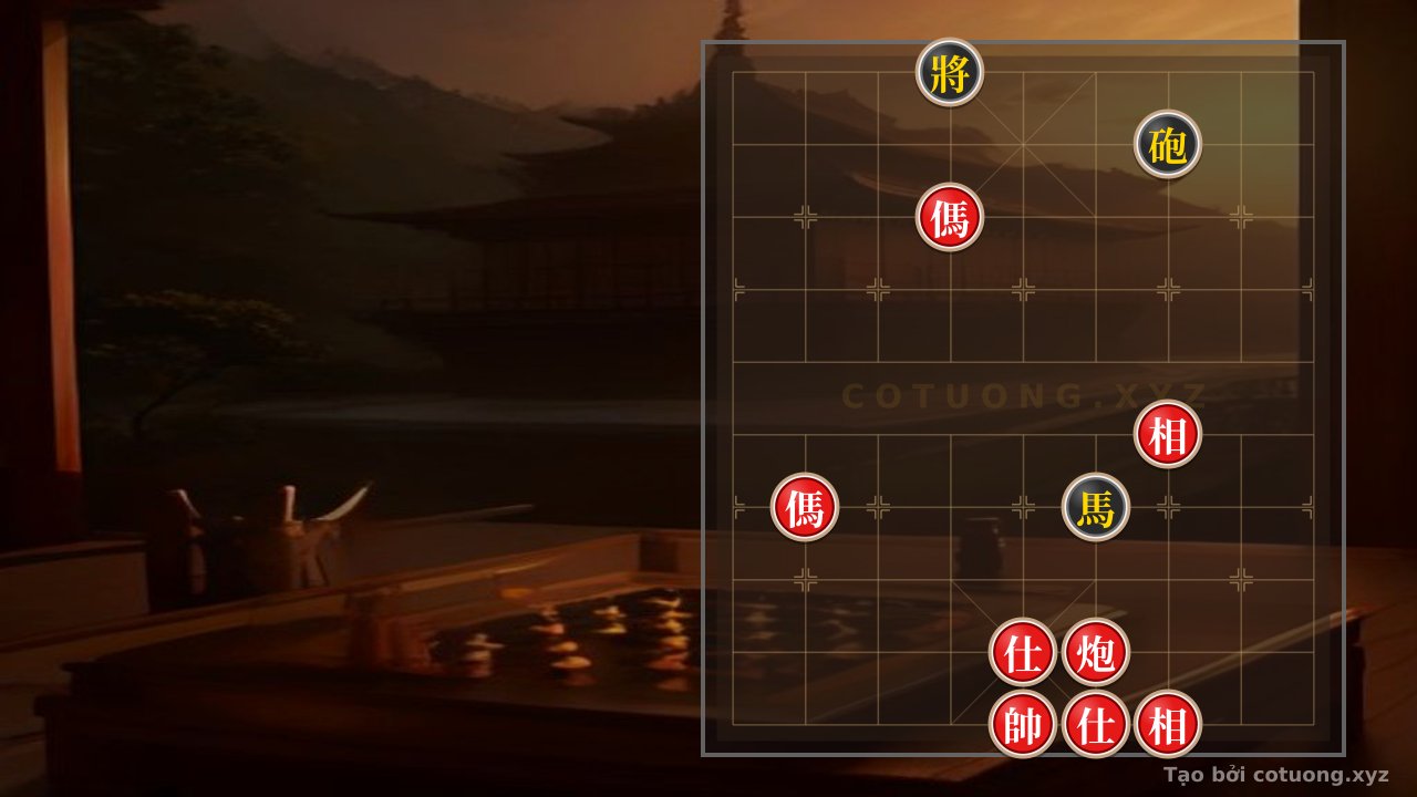 Thế cờ: Endgame Mastery: Double Horse vs. Cannon - Speed Checkmate in 5 Moves — Cờ Tướng Online