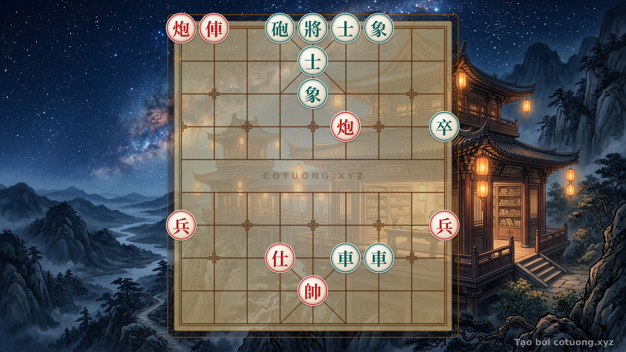 Thế cờ: Opening Strategy: 2Rooks 2Cannons 2Pawns vs. 2Rooks Cannon Pawn 2Advisors 2Elephants - Basic Tactics for Beginners — Cờ Tướng Online