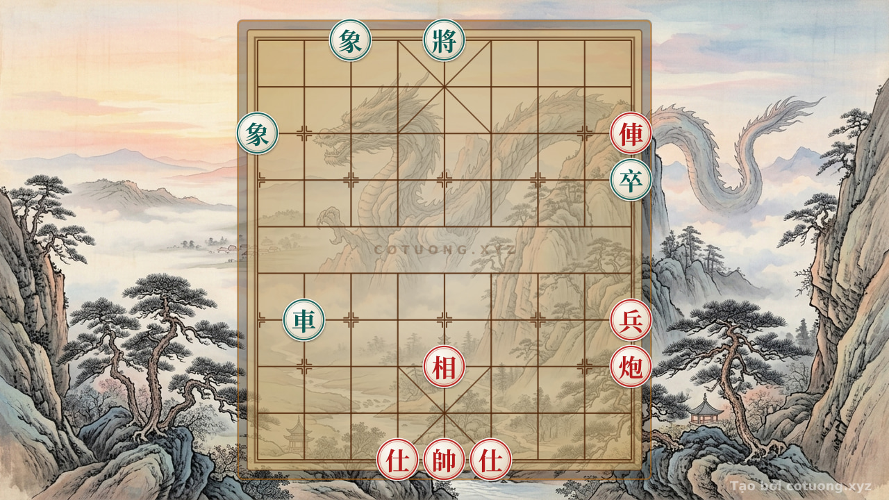 Thế cờ: Rook's Gambit: The Red Rook's Decisive Move on the 8th Rank — Cờ Tướng Online
