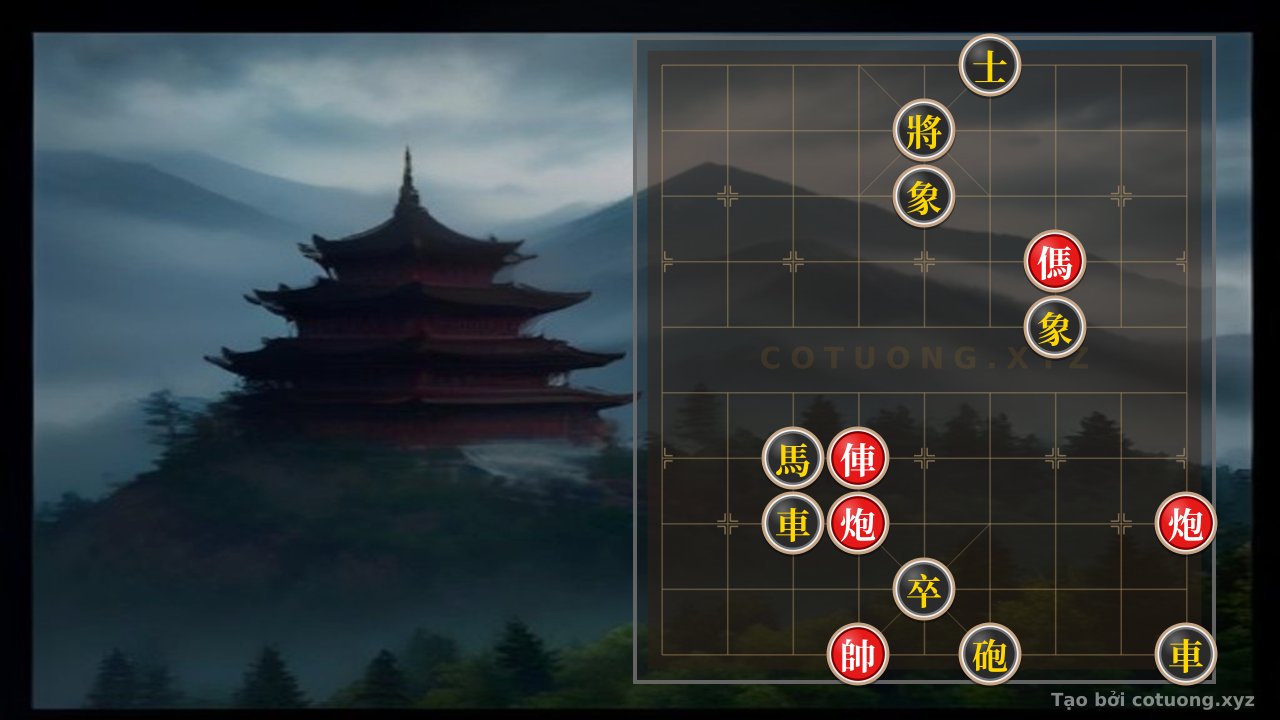 Thế cờ: Xiangqi: Red's Crushing Double Horse Formation - Black's Elegant Defense — Cờ Tướng Online