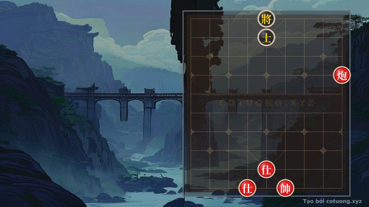 Thế cờ: The Endgame 'Single Cannon vs. Guarded General' - The Secret Move to Capture the Black General in 3 Moves — Cờ Tướng Online