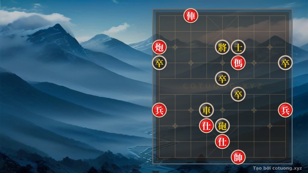 Thế cờ: Mystical Chess Tactics: Rook Cannon Horse 2 Pawns vs. Rook Cannon Horse 4 Pawns - Hidden Trap Behind the Simple Move — Cờ Tướng Online