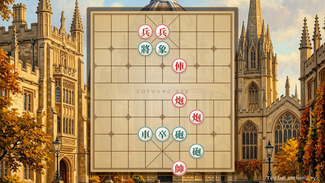 Thế cờ: Red General Wins: Checkmate Strategy from Empty Cannon Position — Cờ Tướng Online