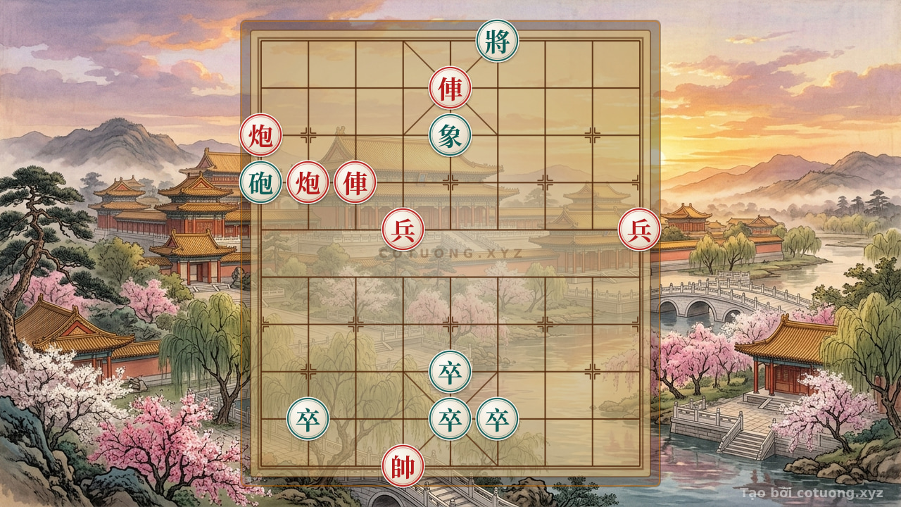Thế cờ: Xiangqi (Chinese Chess) Strategy: Analyzing the Battle at L6H10 - Should the Red Rook Retreat or Advance? — Cờ Tướng Online