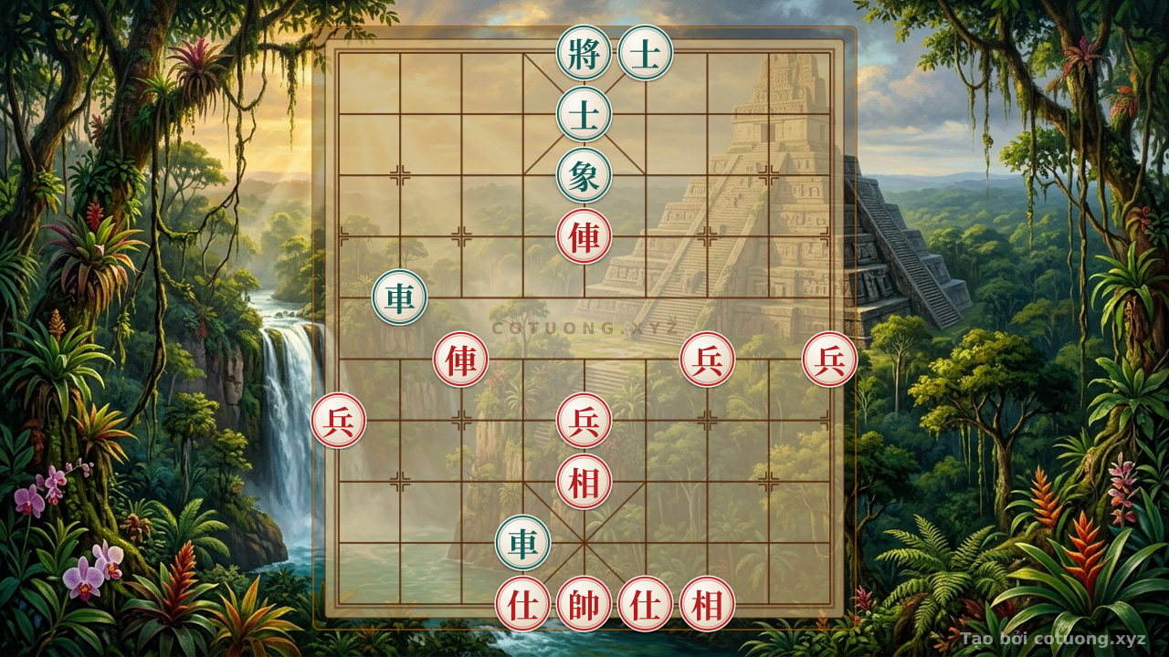 Thế cờ: The 'Red and Black' Formation - Red's Response in the Eternal Battle — Cờ Tướng Online
