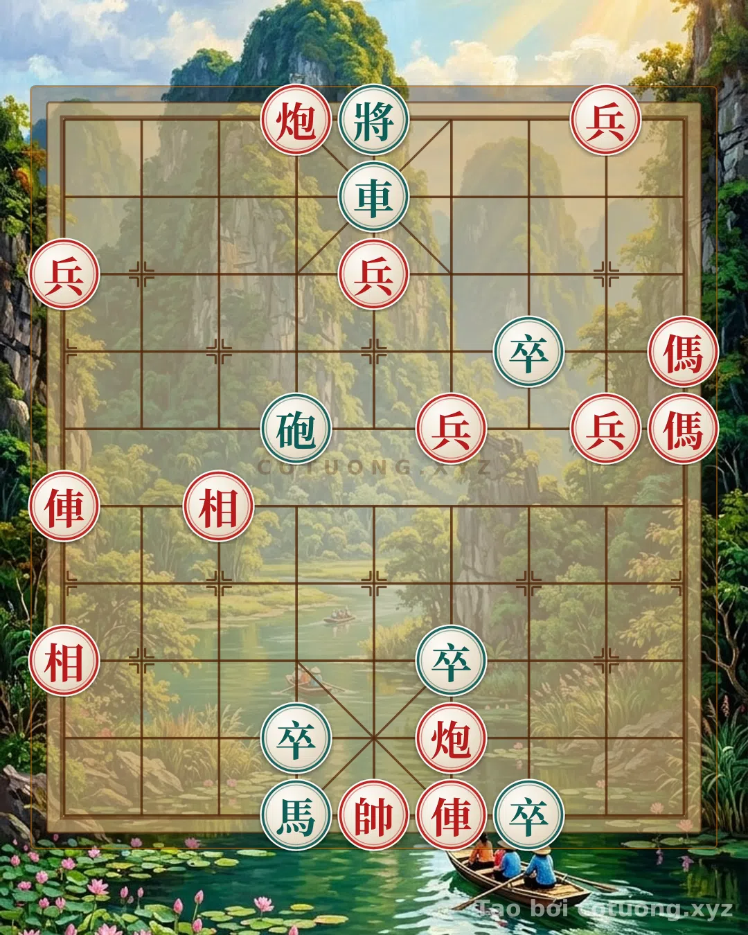 Thế cờ: Red Cannon's Empty Shot: A Xiangqi Puzzle as Playful as a Folk Song — Cờ Tướng Online