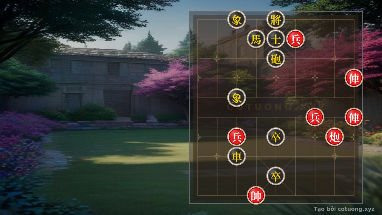 Thế cờ: The Red Army's Breakthrough: Red Chariot Charges Straight, Black General Surrounded - Basic Xiangqi Tactics — Cờ Tướng Online