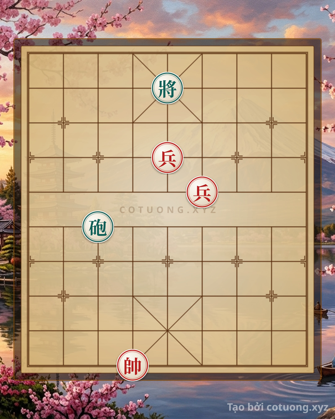 Challenge: Red General's Victory Through Patience: Tactical Analysis of the 'Cannon-Black and Pawn-Red' Game - Can you solve it?