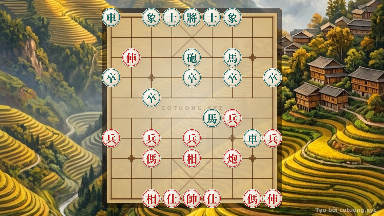 Thế cờ: Classic Checkmate Trap: When the Black Rook Swiftly Transforms 'Destroying the Grand Campaign' into a Living Move - The Secret to Defeating the Red's Tricky Trap — Cờ Tướng Online