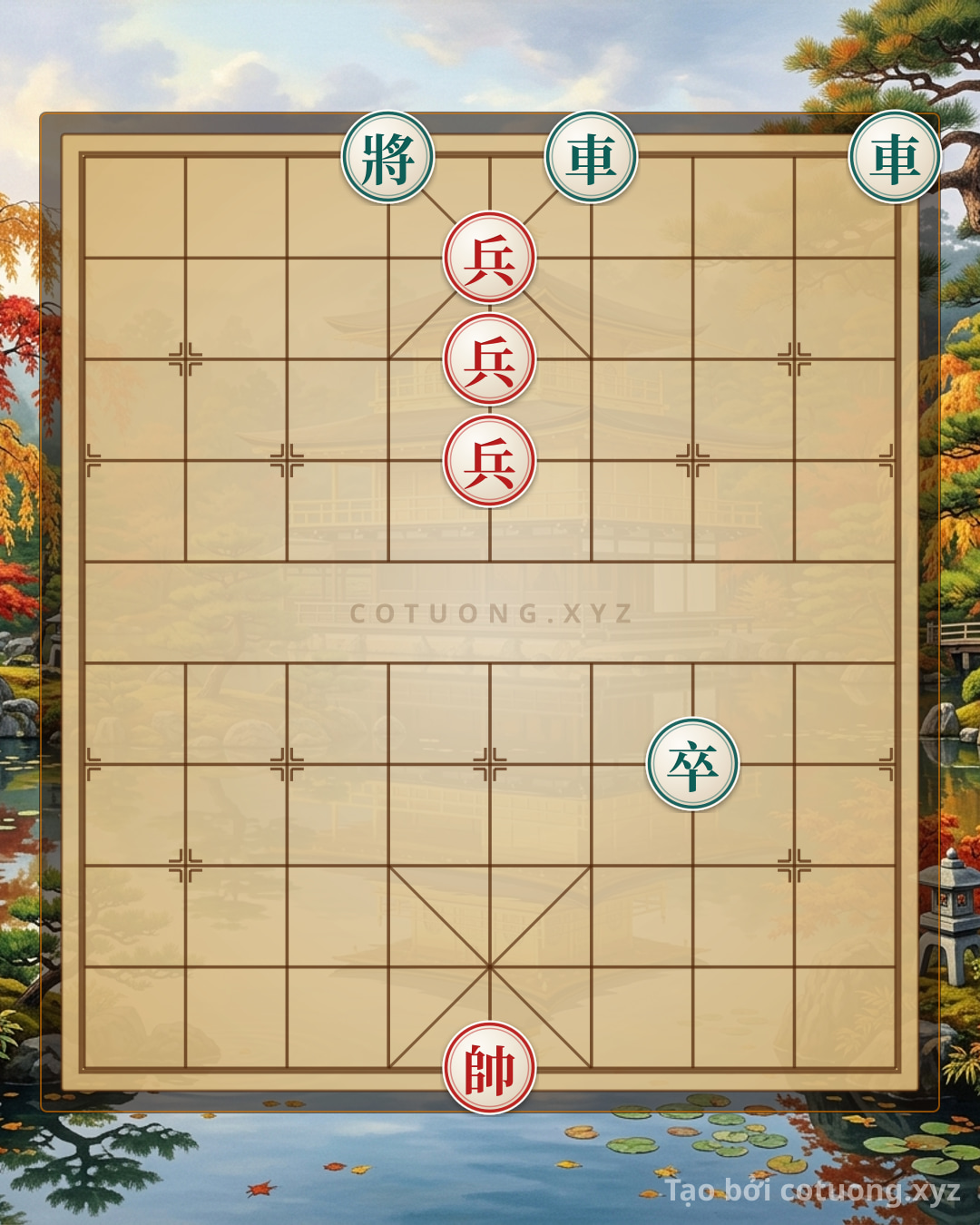 Challenge: The 3 Pawns' Crucial Trap Against the Black Double Rooks: When the Red General Dominates the Center - Can you solve it?