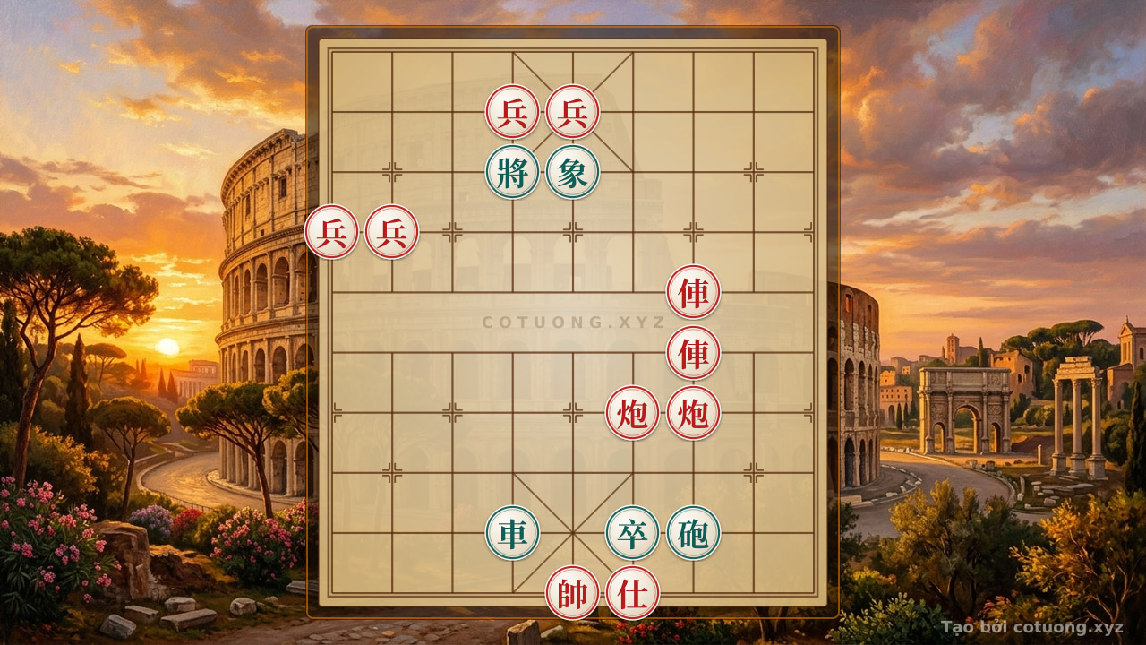 Thế cờ: Red General's Violation: The Secret to Defeating the Black General in 5 Moves — Cờ Tướng Online