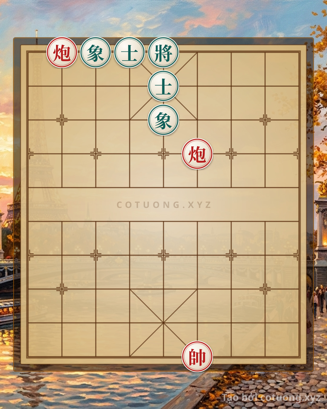 Challenge: Xiangqi: Red Cannon Strategy Defeats Black General in Double Rook Formation - Detailed Explanation - Can you solve it?