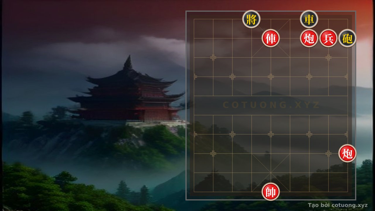 Thế cờ: Xa song pháo khóa chặt trung cung — Cờ Tướng Online