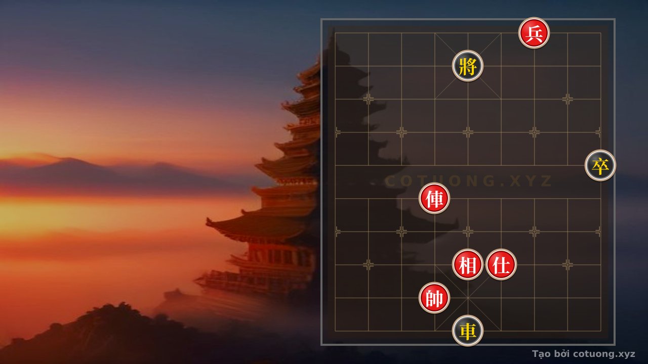 Thế cờ: The Checkmate Trap: Red Rook Pierces, Black General Hangs by a Thread — Cờ Tướng Online