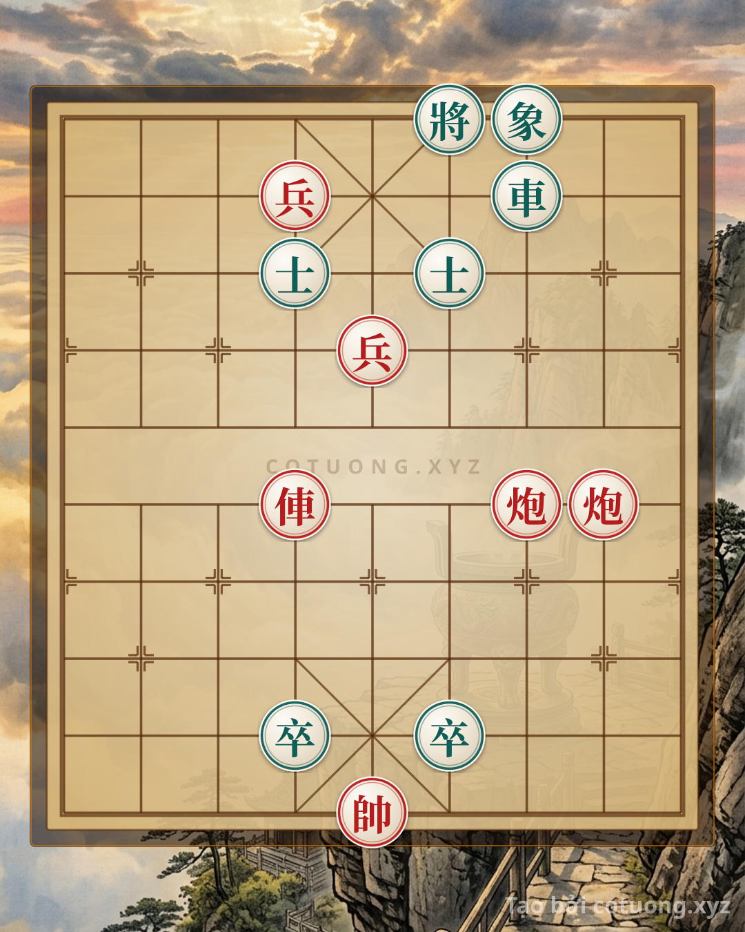 Challenge: Black's Hidden Cannon: Advisor, Elephant Siege the Palace - Red's Offensive Breakthrough Tactics - Can you solve it?