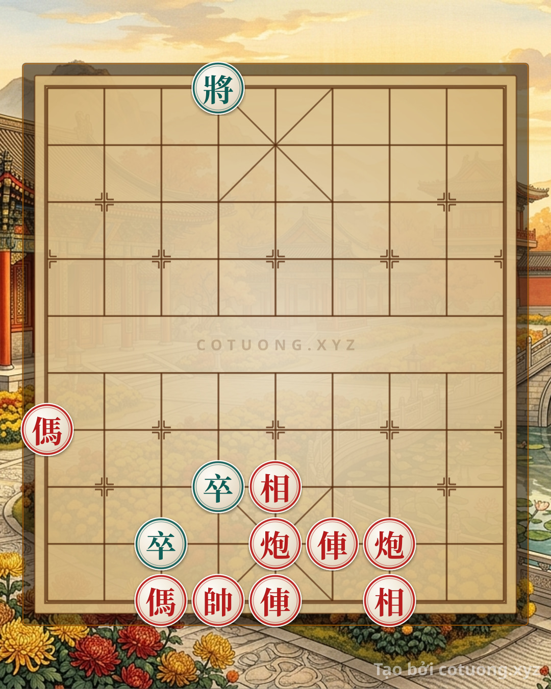 Challenge: Xiangqi: Double Horse vs. Black Pawn - Master Strategy to Defeat Level 5 Opponent - Can you solve it?