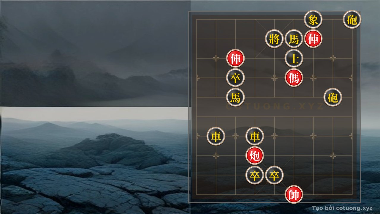 Thế cờ: Xiangqi Master: Analysis of the Double Horse Formation - Red Rook Wins — Cờ Tướng Online