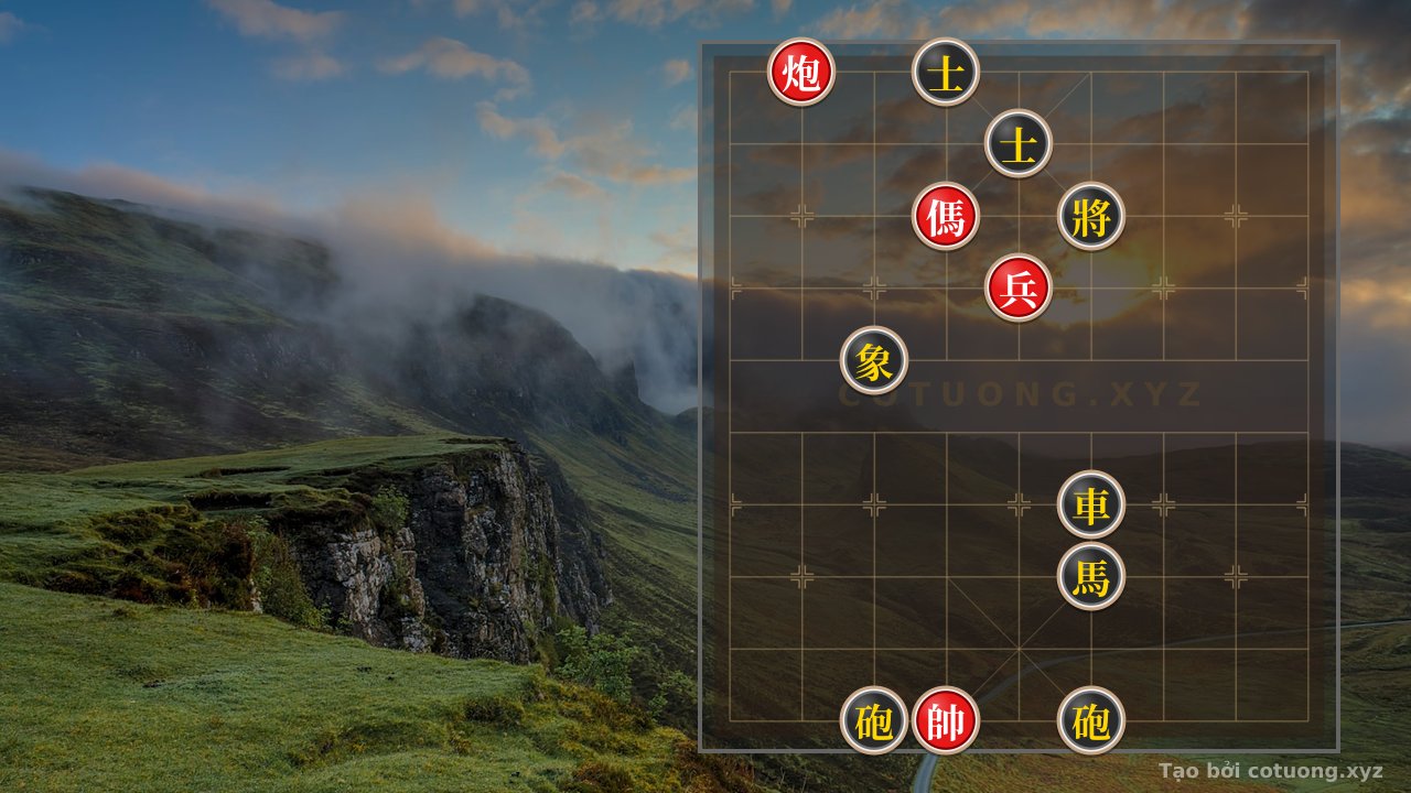 Thế cờ: Red Cannon on 8th File, 10th Rank: 