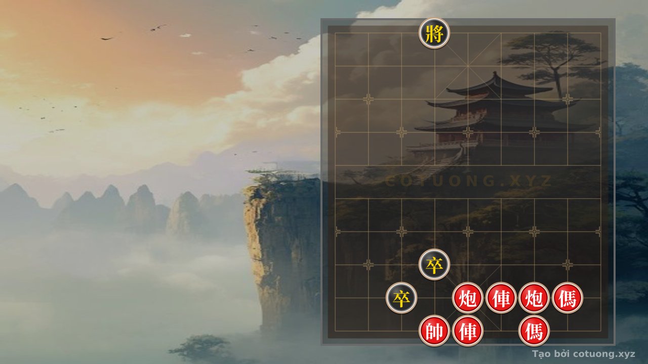 Thế cờ: Xiangqi: Red Strategy Wins - Red Chariot Breaks Black's Defense in 5 Moves — Cờ Tướng Online