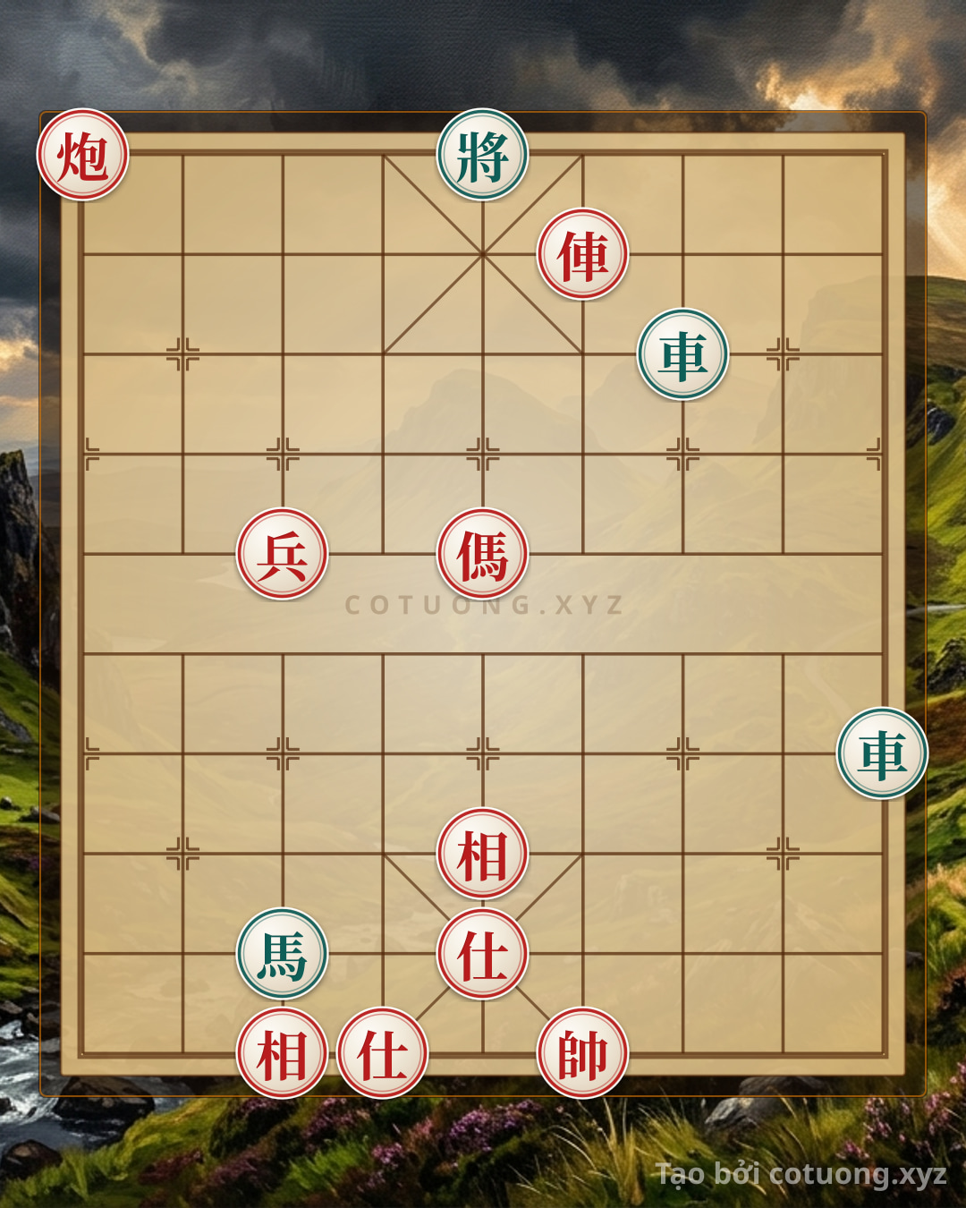 Challenge: Red General's Victory Over the Black Chariot: A Crushing Strategy from the Red Cannon on File 9 - Can you solve it?