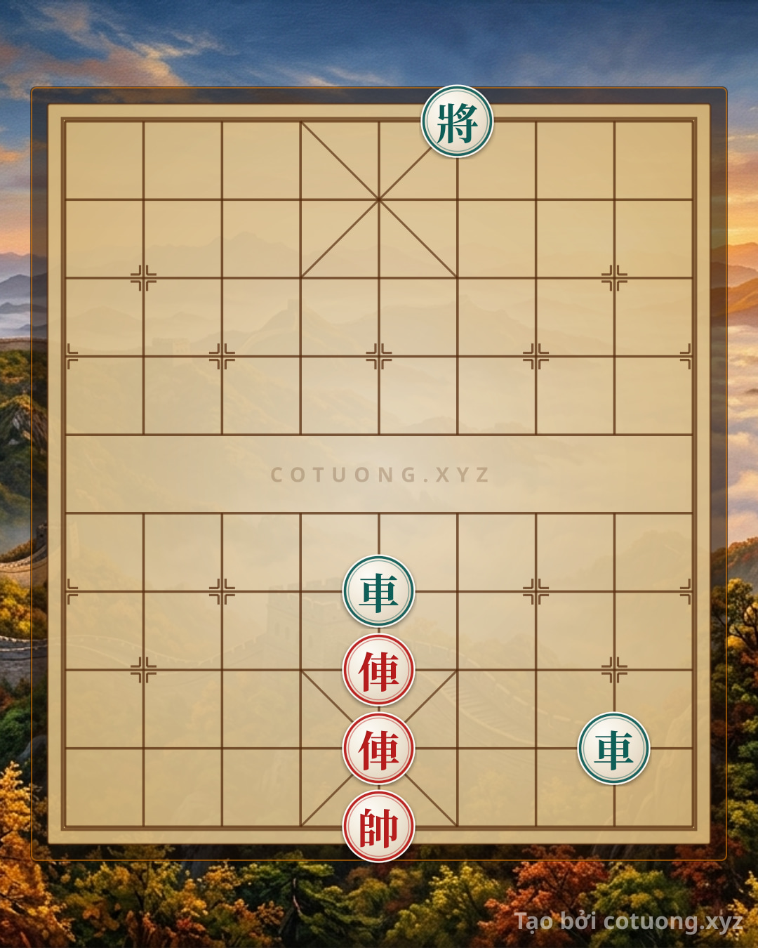Challenge: Xiangqi: Red Strategy - Black Rook at File 8 Rank 2 Escapes - Can you solve it?